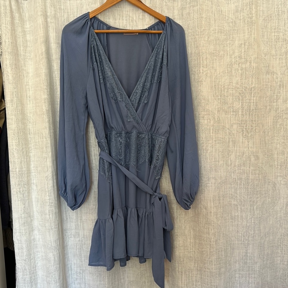 Blue women’s size medium lace chiffon dress